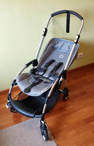 Carrito Bugaboo Bee gris con saco nido