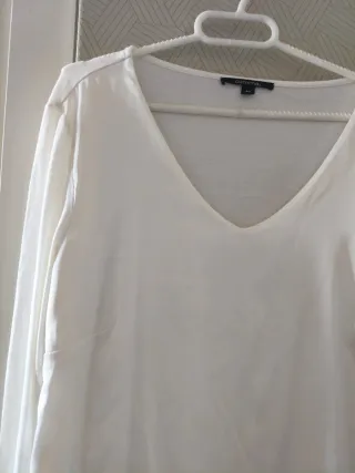 Blusa blanca manga larga