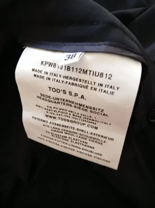 Pantaloni Tod's Donna Viscosa Neri Tg.38