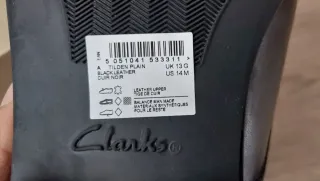 Sapatos Clarks Tilden Pretos Pele