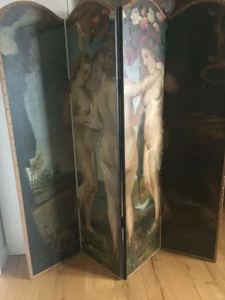 Biombo decorativo de madera