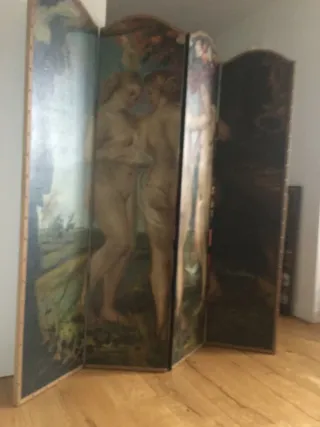 Biombo decorativo de madera