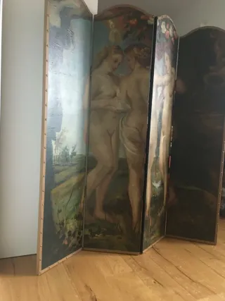 Biombo decorativo de madera