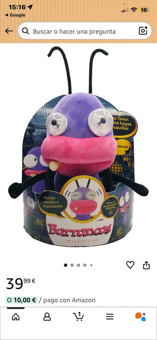 Peluche interactivo Trancas y Barrancas