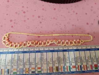 Collana  corallo e perle nobili antiche