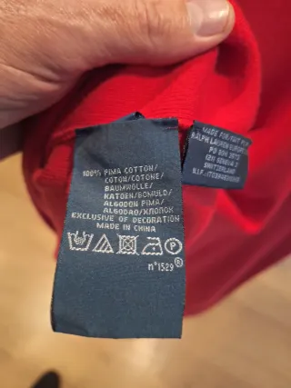 Jersey Polo Ralph Lauren Rojo Talla XL