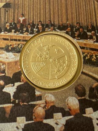 Moneda Plata Italia UE 5000 Liras 1996
