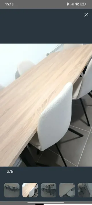 Mesa de salón y 6 sillas