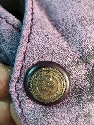 Chaleco de cuero real y poliéster