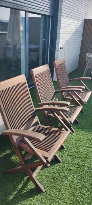 Conjunto exterior madera teka