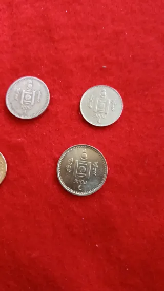 Lote 5 monedas Mongolia