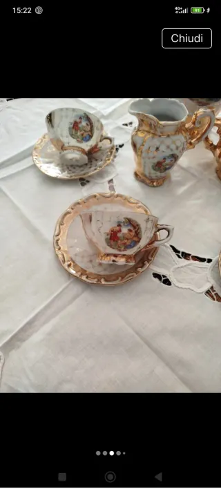 Servizio da caffè vintage in porcellana