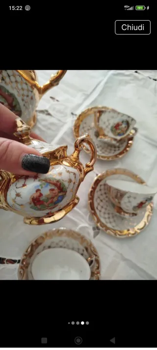 Servizio da caffè vintage in porcellana