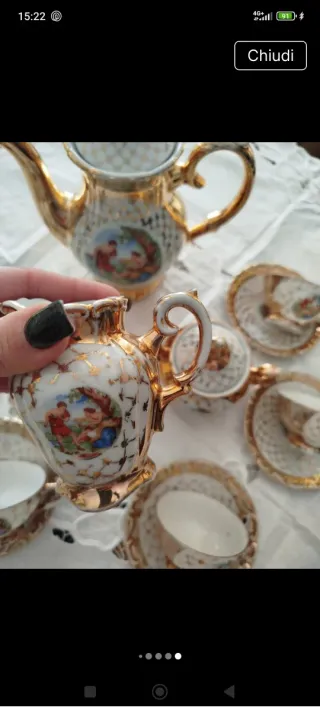 Servizio da caffè vintage in porcellana