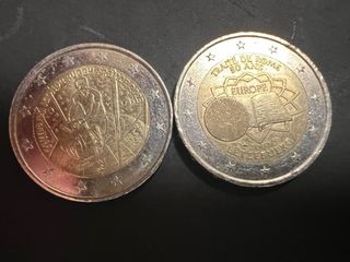 Lote monedas 2€ difíciles y 1€ Mónaco