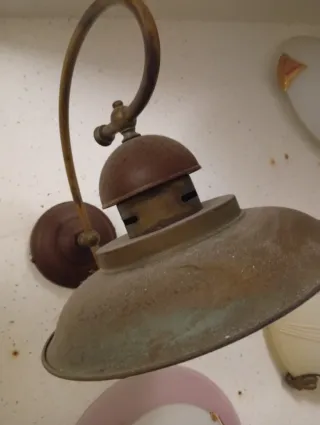 Coppia lampade parete in rame Falb