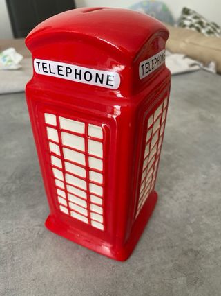 Salvadanaio cabina telefonica rossa