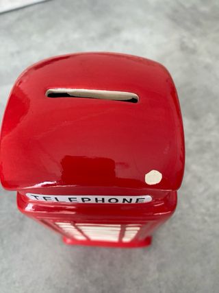 Salvadanaio cabina telefonica rossa