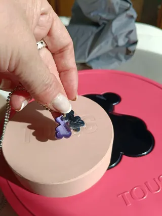 Colgante Tous Bold Bear Morado y Plata