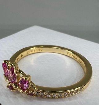 Anillo Pandora Rosa y Dorado