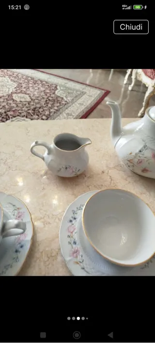 Servizio da tè in porcellana