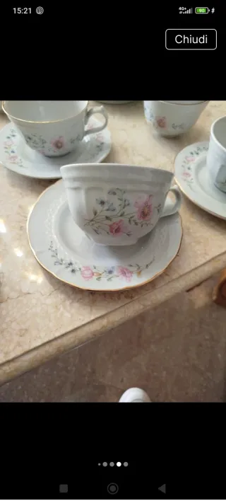 Servizio da tè in porcellana