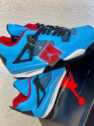 Zapatillas Jordan Air 4 Azul y Rojo