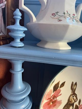 Antiguo aparador restaurado azul 100 años