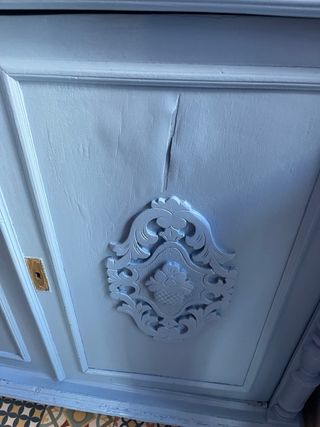 Antiguo aparador restaurado azul 100 años