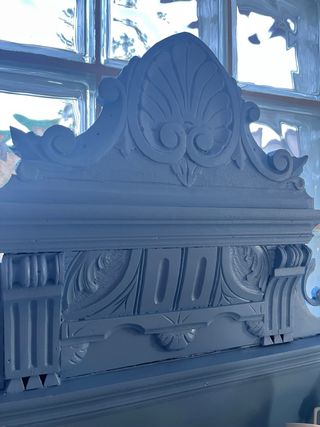 Antiguo aparador restaurado azul 100 años