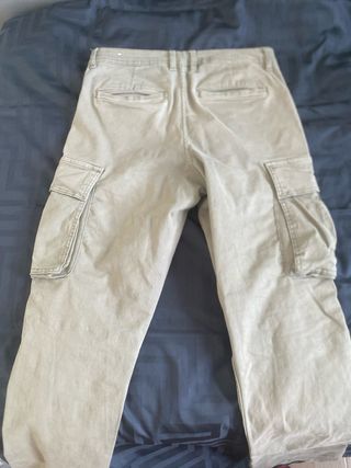 Pantalón Cargo Zara Verde Militar Talla 36