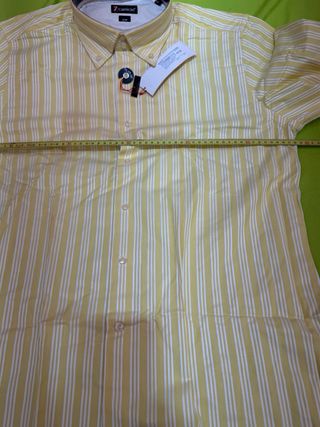 Camicia 7 Camicie Slim a righe gialle