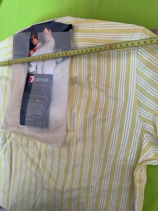Camicia 7 Camicie Slim a righe gialle