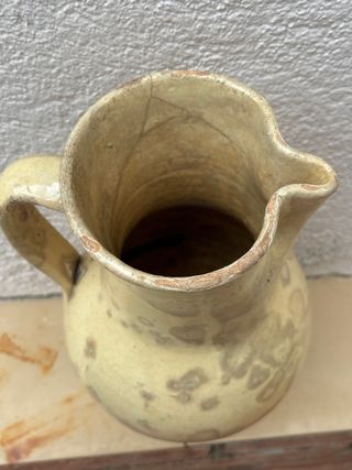 Jarra cerámica antigua vidriada