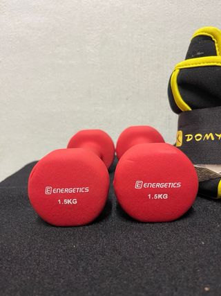 Tobilleras 1kg y Mancuernas 1.5kg