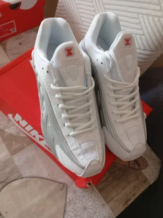 Zapatillas Nike Blancas y Plateadas