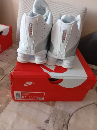 Zapatillas Nike Blancas y Plateadas