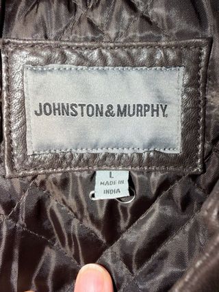 Abrigo de cuero Johnston & Murphy Talla L