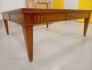 Mesa baja madera y cristal