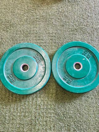 2 Discos de Pesas Verdes 10kg