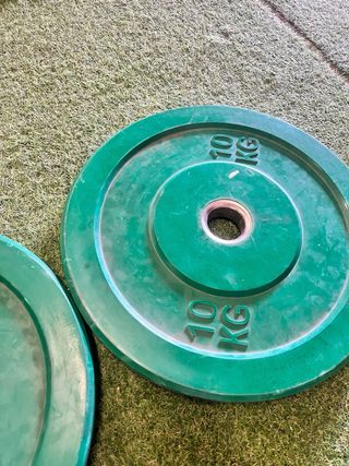 2 Discos de Pesas Verdes 10kg