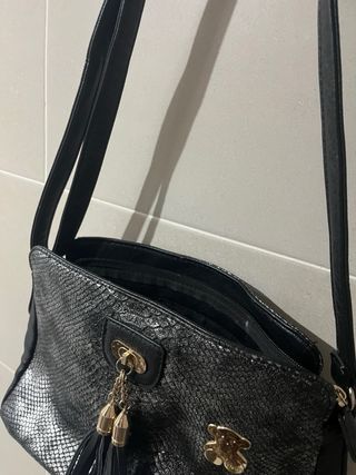 Bolso Tous Negro y Plateado