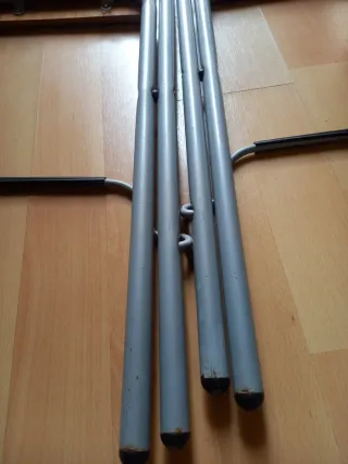 Taburetes plegables madera y metal