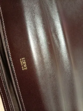 Maletín Loewe Marrón y Dorado