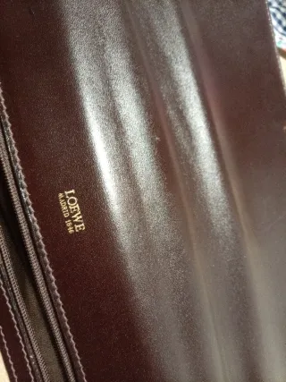 Maletín Loewe Marrón y Dorado