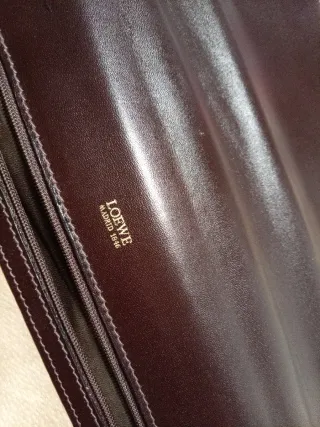 Maletín Loewe Marrón y Dorado