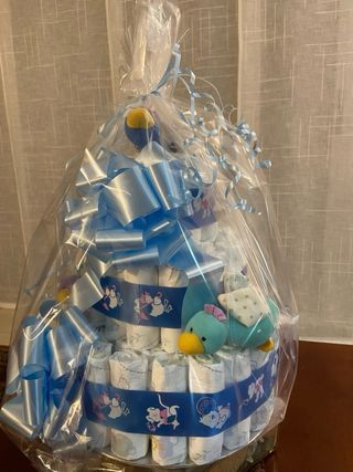 Tarta de pañales para bebé