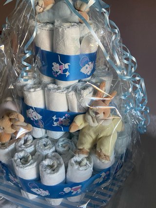 Tarta de pañales para bebé