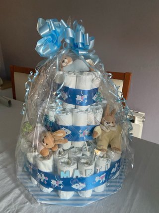 Tarta de pañales para bebé