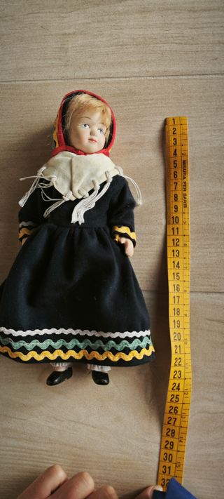 Bambola Porcellana Costume Tradizionale Folk